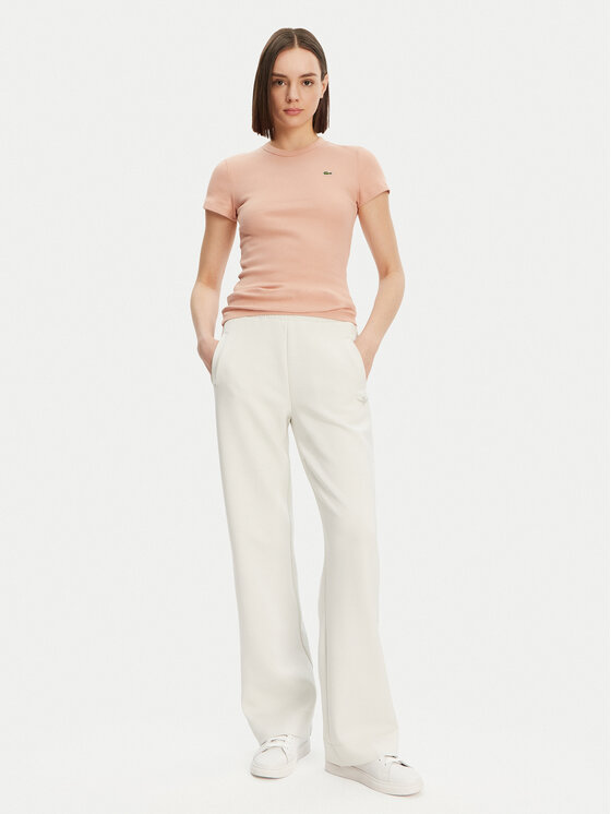 Lacoste Lacoste Majica TF5538 Oranžna Slim Fit