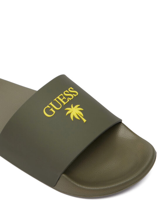 Guess Guess Šľapky F5GZ05 BB00F Tmavo zelená
