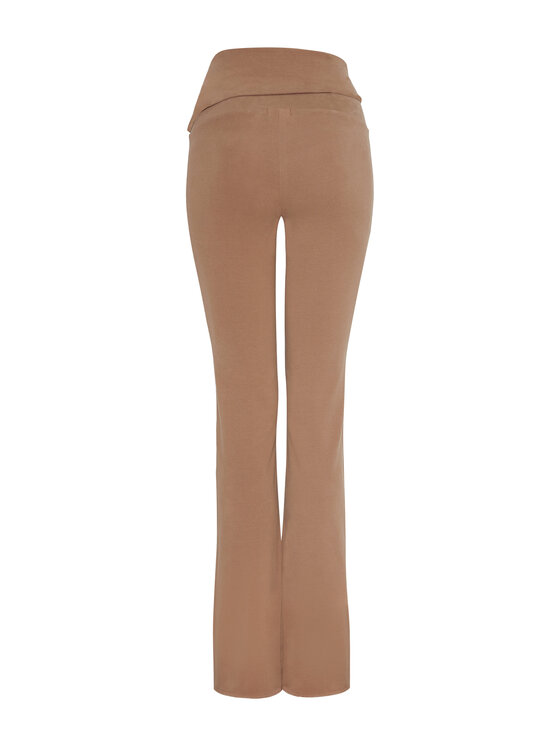 Style Republic Style Republic Legginsy Foldover Pants Brązowy Athletic Fit