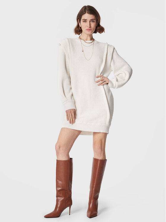IRO IRO Strickkleid Lorely AR641 Weiß Relaxed Fit