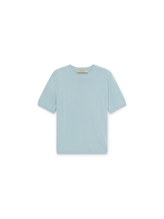 Trussardi Trussardi Sweter M0588000063N014 Turkusowy Regular Fit