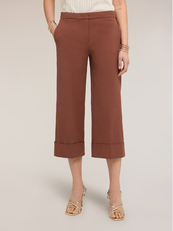 Motivi Motivi Pantaloni di tessuto P098Q004558N0F2 Marrone Cropp Fit