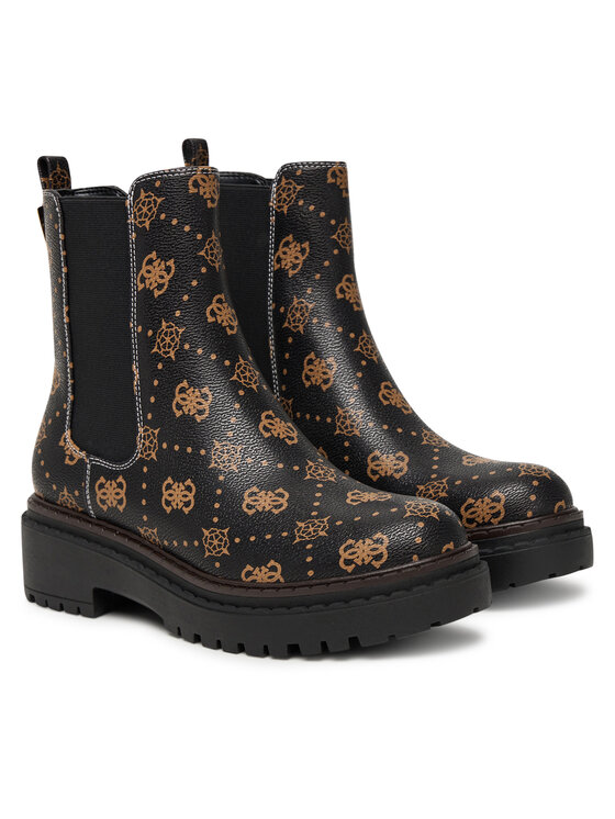 Guess Guess Kotníková obuv s elastickým prvkem FLTLNA FAL10 Hnědá