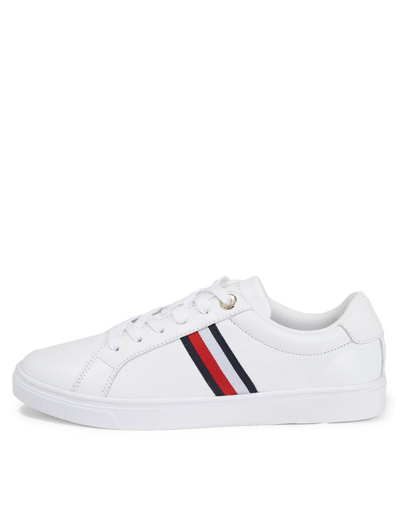 Tommy Hilfiger Tommy Hilfiger Tossud Essential Stripes Court Sneaker FW0FW07449 Valge