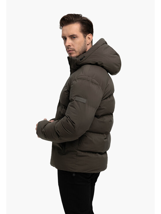 Volcano Volcano Kurtka puchowa J-TURIX Brązowy Regular Fit