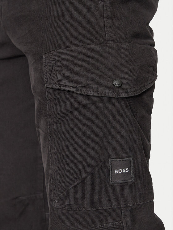 BOSS Boss Hlače iz tkanine Sista-Cargo-4 50523137 Črna Regular Fit