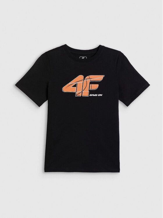 4F 4F T-Shirt 4FJRAW26TTSHM4347-20S Czarny Regular Fit