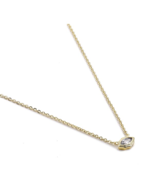 Luv AJ Luv AJ Набір з 2 ланцюжків Stellar Bezel Charm Necklace Set HOL22-N-SBCN-G Золотий