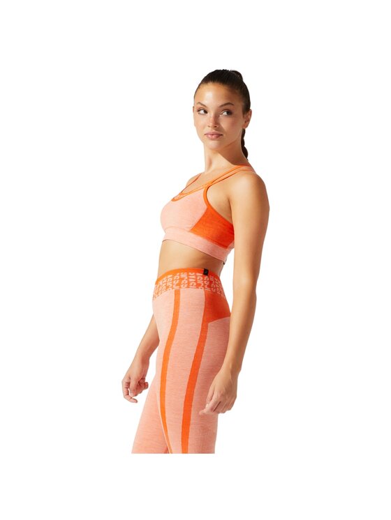 Asics Asics Biustonosz sportowy Asics Cropped Logo Seamless Bra Pomarańczowy