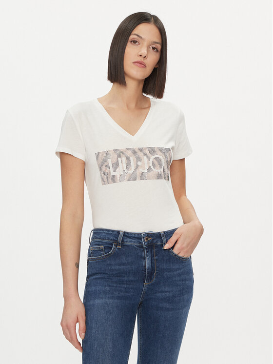 Liu Jo Liu Jo Tricou WA4019 JS923 Alb Regular Fit