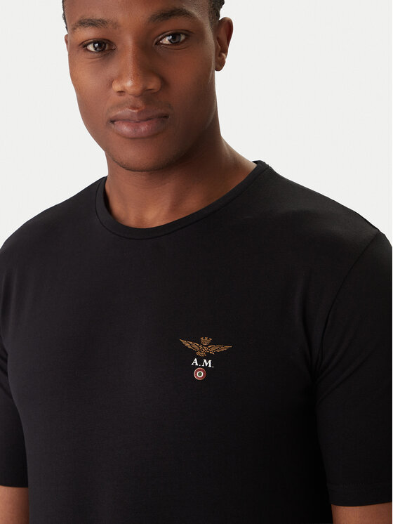 Aeronautica Militare Aeronautica Militare Súprava tričiek AM1UTI001B Čierna Regular Fit