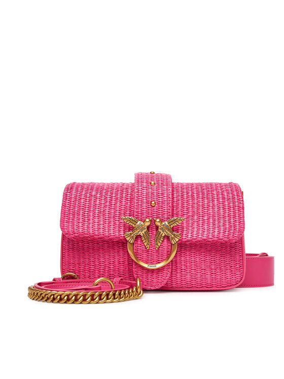 Geantă PINKO Love One Mini Slouchy Fl PE 25 PLTT 104340 A2CF Roz