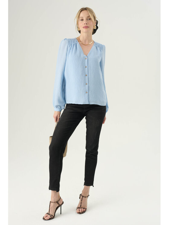Femestage Femestage Halenka Femestage ESSENTIAL LINE BLU2310-012 Modrá Regular Fit