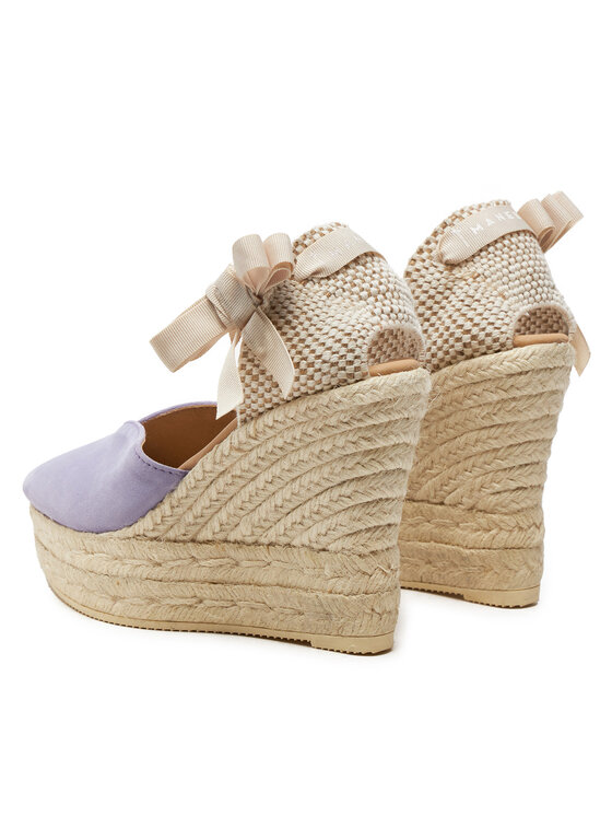 Manebi Manebi Espadryle Hamptons Heart-Shaped Wedge Espadrilles W 1.3 WH Fioletowy