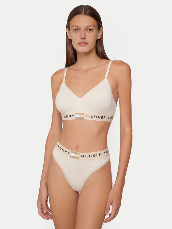 Tommy Hilfiger Tommy Hilfiger Класически дамски бикини UW0UW06038 Бежов