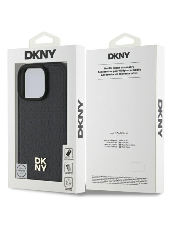 DKNY DKNY Etui na telefon Repeat Pattern Stack Logo Czarny