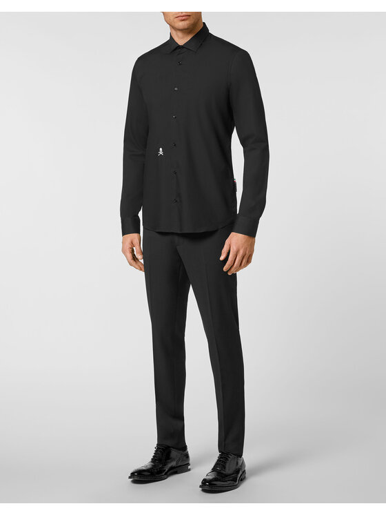 PHILIPP PLEIN PHILIPP PLEIN Camicia 1431 Nero Fitted Fit