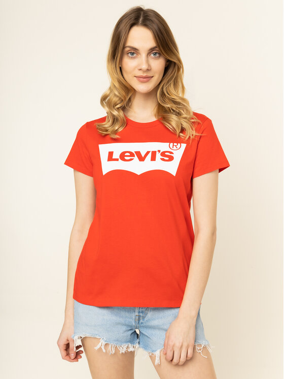 Levis® T Shirt The Perfect Graphic Tee 17369 0792 Czerwony Regular Fit