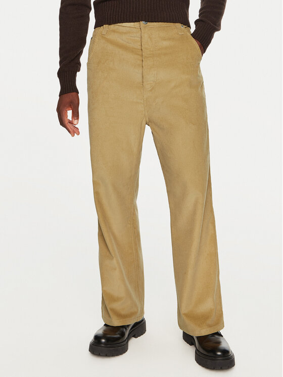 AMI PARIS Bavlnené nohavice HTR102.CO0089 Hnedá Baggy Fit
