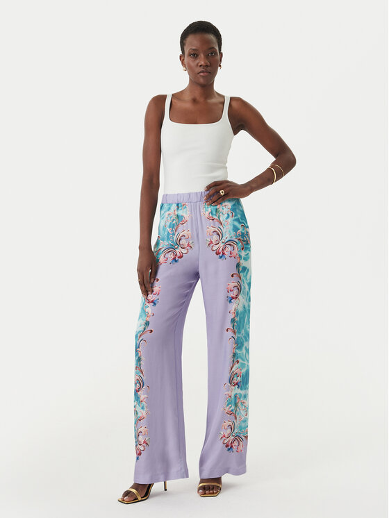 Versace Jeans Couture Versace Jeans Couture Szövet nadrág 80HAA1P2 NS830 Világos lila Regular Fit