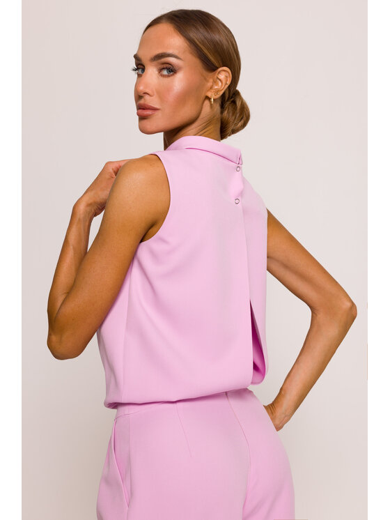 Made of Emotion Made of Emotion Kombinezon M382 Różowy Wide Leg