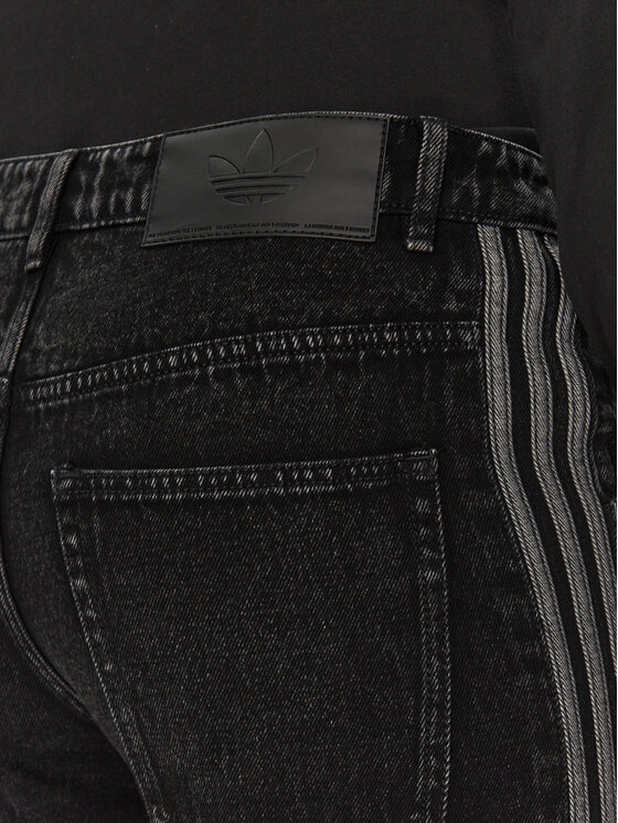adidas adidas Jeansy adicolor Denim Firebird JC6718 Černá Straight Fit