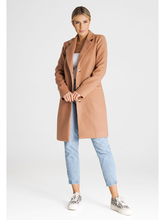 FIGL FIGL Παλτό M989 Μπεζ Regular Fit