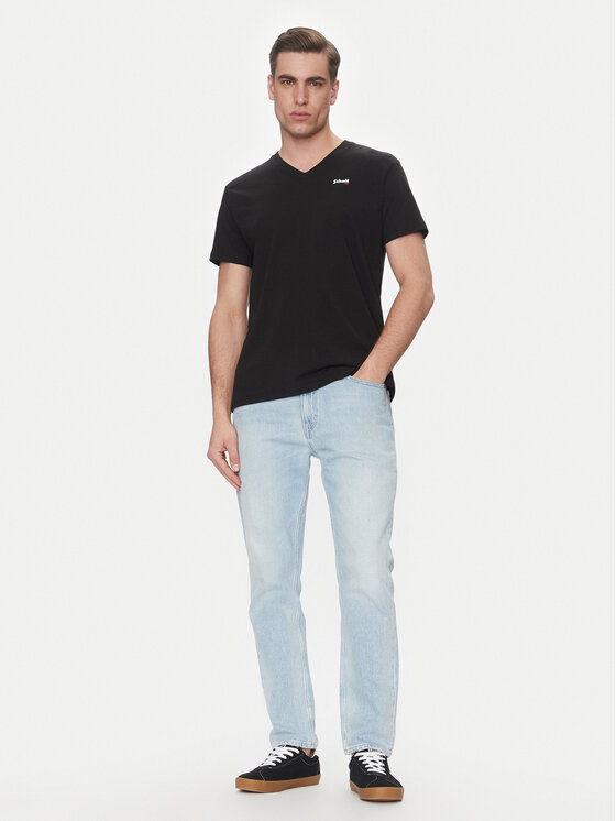 SCHOTT N.Y.C. SCHOTT N.Y.C. T-krekls TSCASUALV Melns Regular Fit