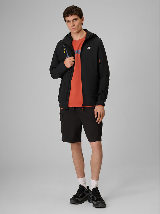 4F 4F T-Shirt TREKKING Koralowy Regular Fit