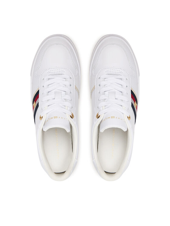 Tommy Hilfiger Tommy Hilfiger Sportcipők Th Platform Vulc Leather FW0FW09603 Fehér