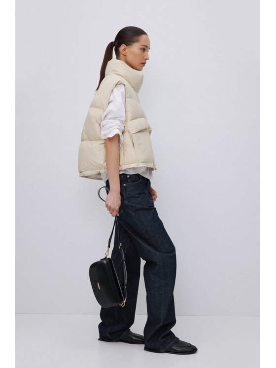 Estro Estro Gilet ER00119638 Beige chiaro Loose Fit
