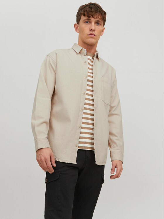 Jack&Jones Jeanshemd Creek 12224331 Écru Regular Fit | Modivo.de