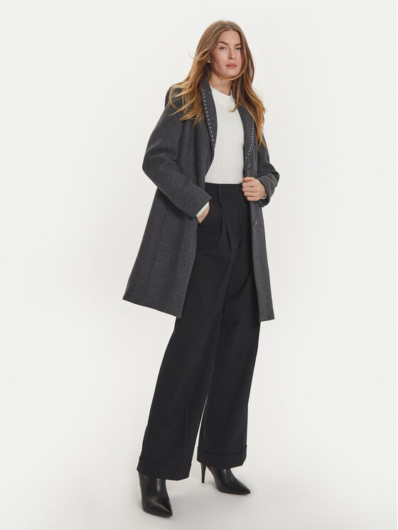 Morgan Morgan Gyapjú kabát 242-GLAM Szürke Regular Fit