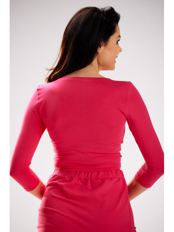 Infinite You Infinite You Bluzka M304 Fioletowy Basic Fit