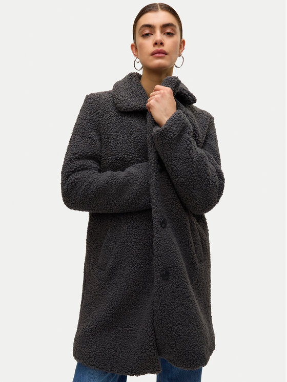 Vero Moda Vero Moda Ovčje usnje Kylie Teddy 10289938 Siva Loose Fit