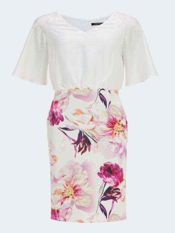 Swing Swing Cocktail obleka 5AG16100 Pisana Slim Fit