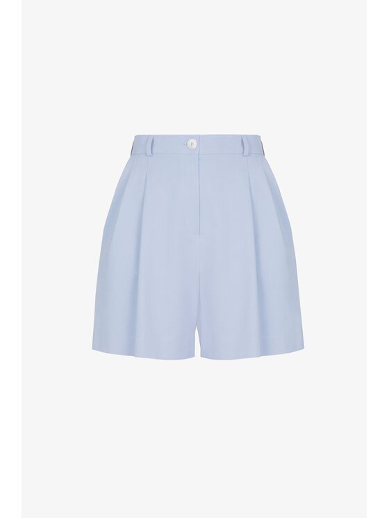 LE POSSÉ LE POSSÉ Pantaloncini di tessuto SGZWS Azzurro chiaro Regular Fit