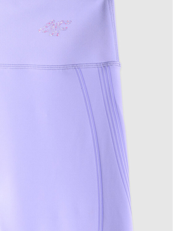 4F 4F Legginsy ACTIVE BY NATURE Fioletowy jasny Slim Fit