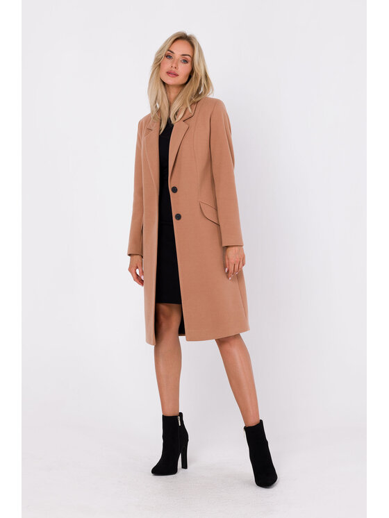 Made of Emotion Made of Emotion Kabát M758 Hnědá Modern Fit