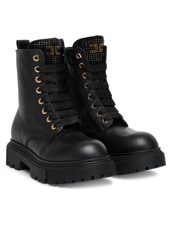 Elisabetta Franchi Elisabetta Franchi Туристически oбувки Lace-Up Bootie F4A5-E0411-1251 S Черен