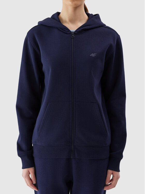 4F 4F Mikina 4FWSS24TSWSF0956 Tmavomodrá Regular Fit