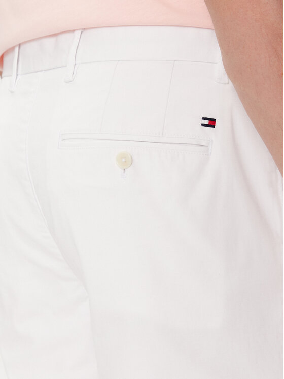 Tommy Hilfiger Tommy Hilfiger Pantaloni chino Denton MW0MW25964 Alb Straight Fit