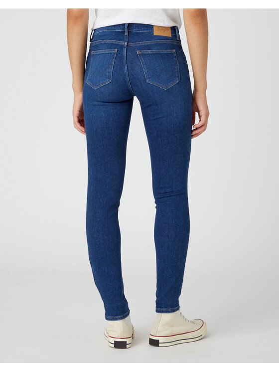 Wrangler Wrangler Jeansy SKINNY Niebieski Skinny Fit