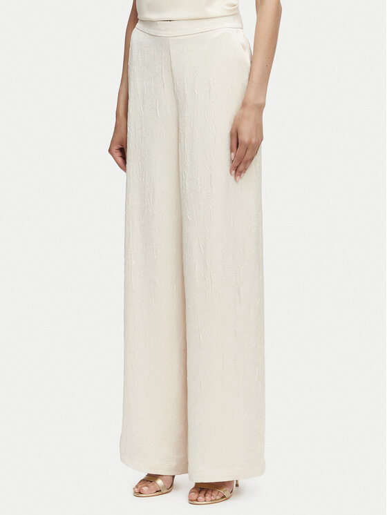 Guess Pantaloni din material W6GB2 8W2103 Bej deschis Wide Leg