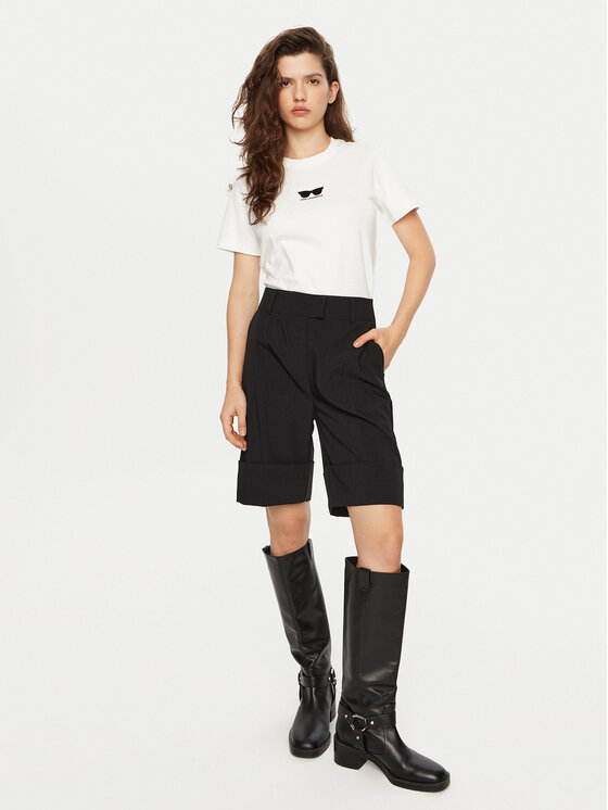 KARL LAGERFELD KARL LAGERFELD T-krekls A1W17021 Balts Regular Fit