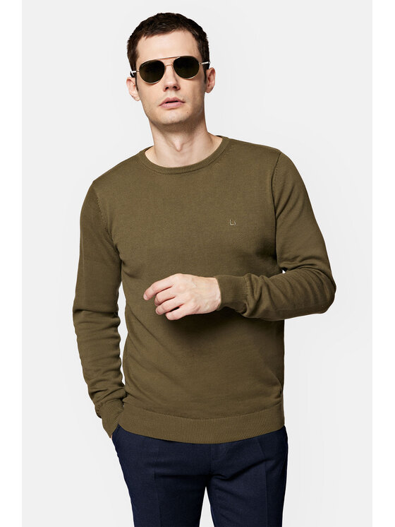 Lancerto Lancerto Sweter Tony SW073223000078 Zielony Regular Fit