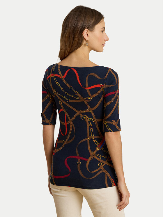 LAUREN RALPH LAUREN LAUREN RALPH LAUREN Μπλουζάκι 200P03722001 Σκούρο μπλε Slim Fit