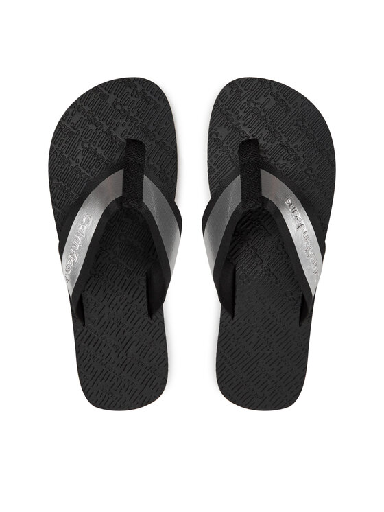 Calvin Klein Jeans Čības uz pirksta Beach Sandal In Met YM0YM00950 Melns