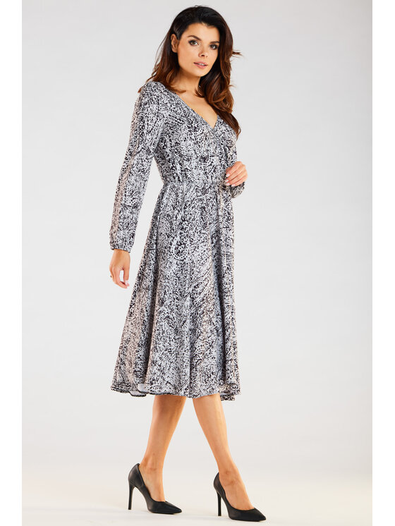 Awama Awama Vestito da giorno A466 Nero Basic Fit