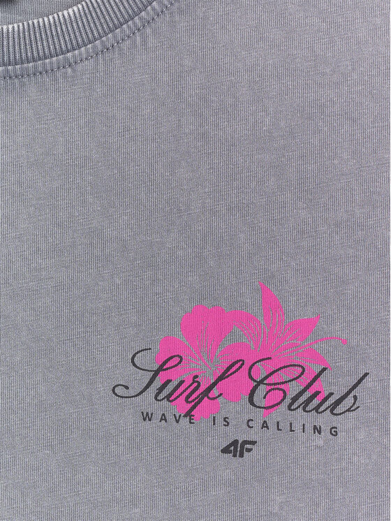 4F 4F T-Shirt FOB SUMMER Szary jasny Relaxed Fit